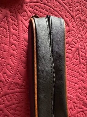 Lavin perfume mens toiletry bag, black/brown , zip up, new